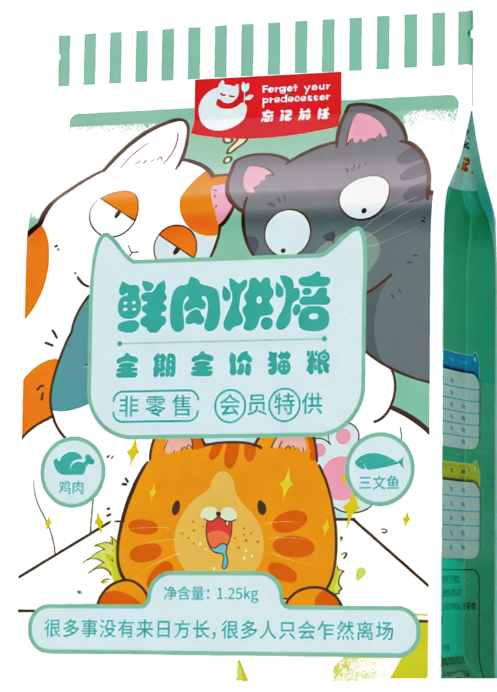 忘记前任 鲜肉烘焙 全期全价猫粮 1.25kg
